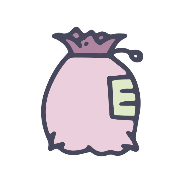 麻袋彩色涂鸦简单图标设计图片下载