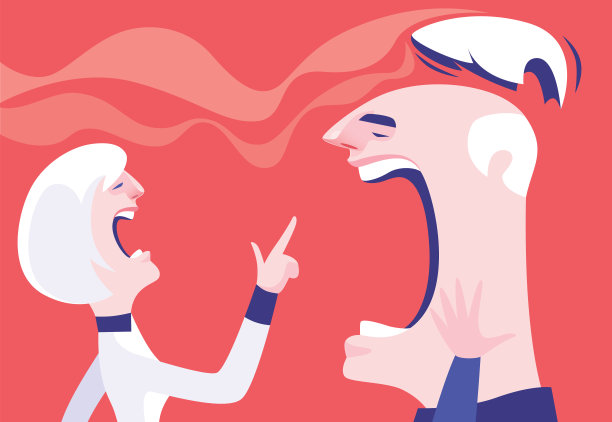 年长的女人嘲笑丈夫，而假发从他的头上吹走图片下载