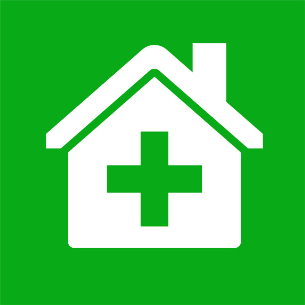 健康诊所与医疗十字图标图片下载
