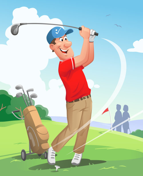 打高尔夫的年轻人图片下载