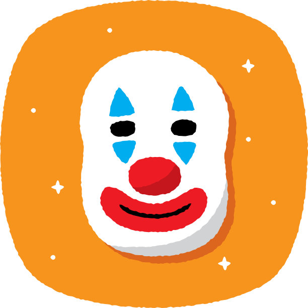 小丑脸涂鸦图片下载