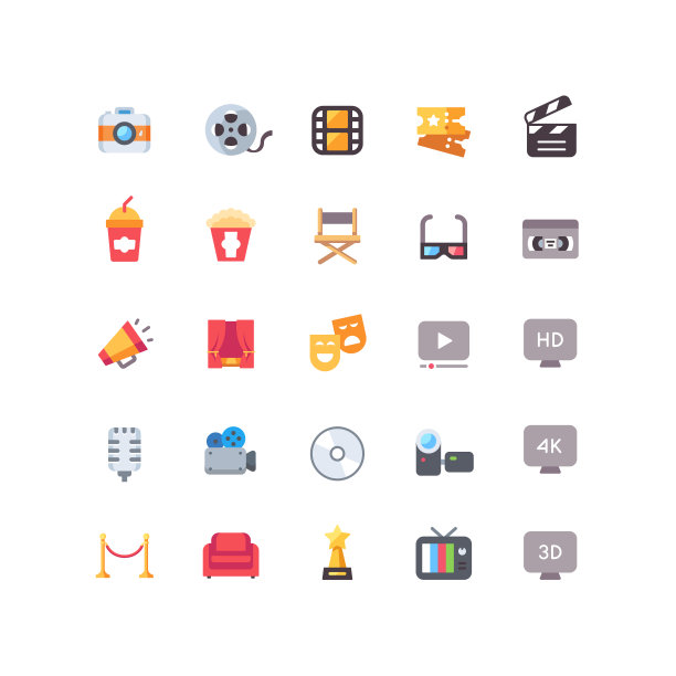 单色电影图标图片下载