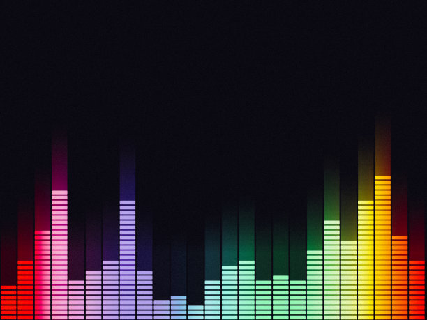 音乐均衡器，音频波形抽象技术背景图片下载