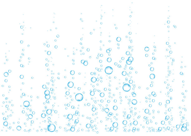 水下嘶嘶作响的空气、水或氧气气泡图片下载