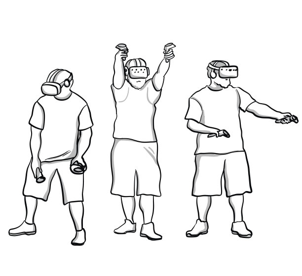 虚拟现实玩家的动作图片下载