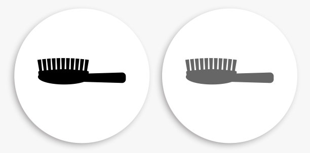 刷黑色和白色圆形图标图片下载