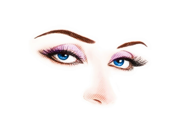 高键雕刻的女人的眼睛图片下载