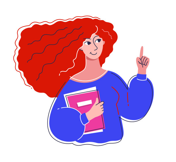 年轻女子举起食指。图片下载