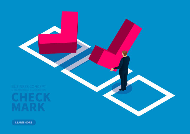 商人选择复选标记，并把它放在复选框中图片下载