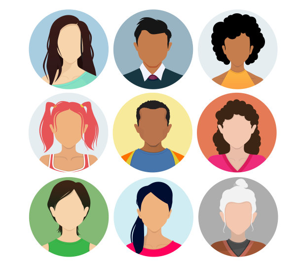 卡通人物头像图标在圈图片下载