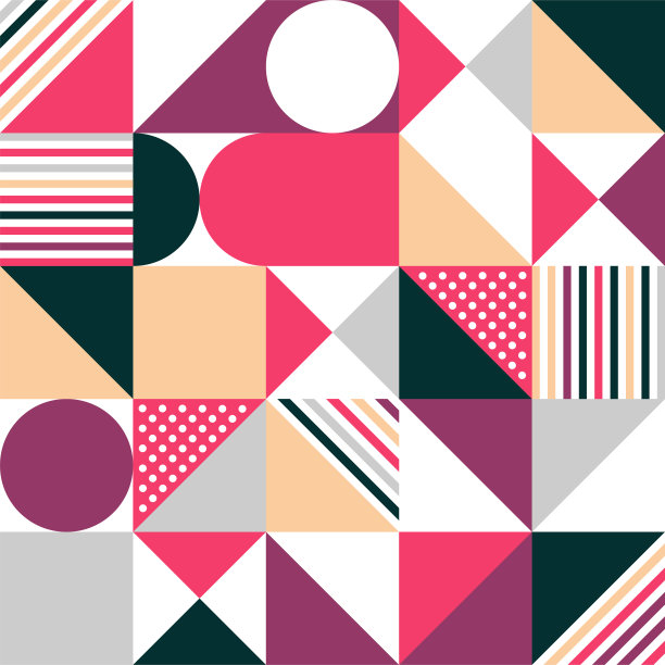 无缝几何风格矢量图案设计图片下载