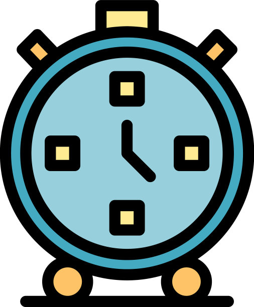 健身房秒表图标颜色轮廓图片下载