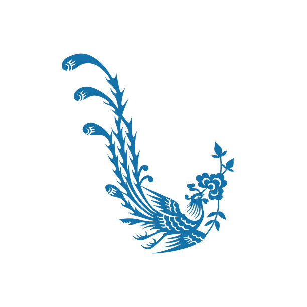 凤凰牡丹(中国传统剪纸艺术)图片下载