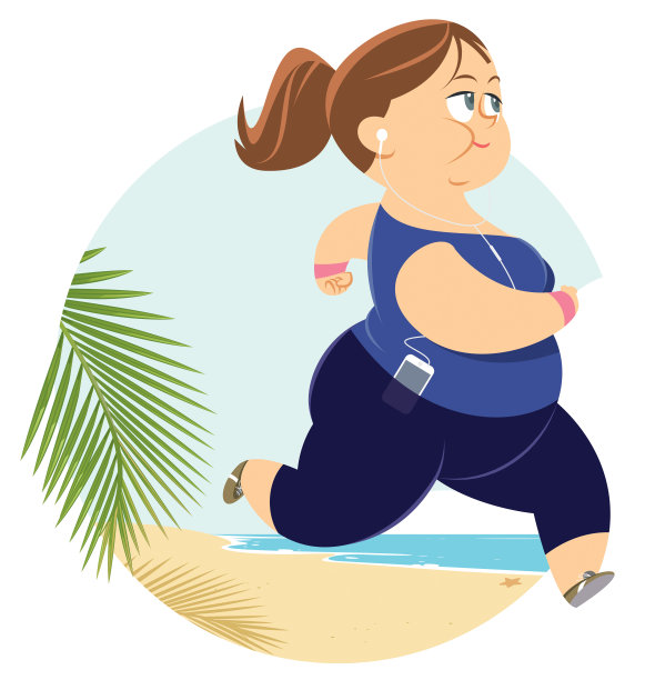 胖女人慢跑图片下载