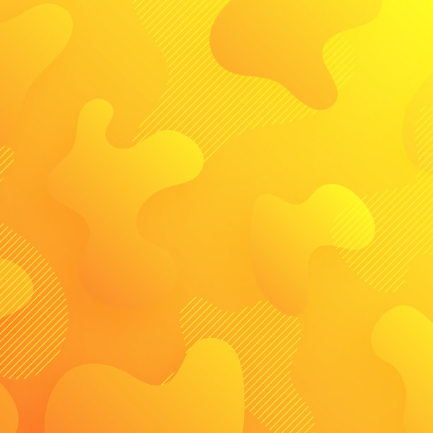在橙色渐变背景上使用流体形状的抽象设计图片下载