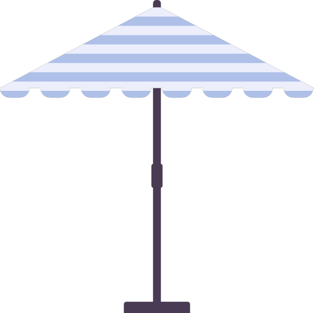 花园或海滩遮阳伞平图片下载