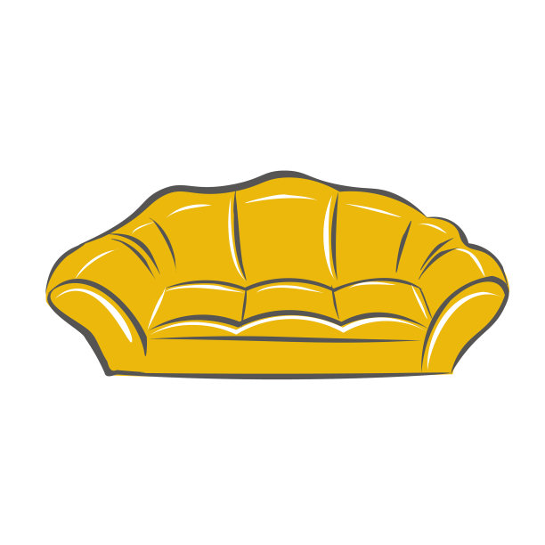 芥末黄色家具中的沙发和扶手椅图片下载