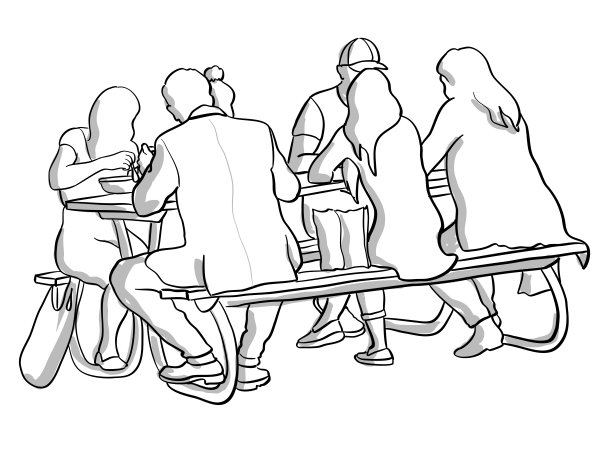 公园野餐的家庭图片下载