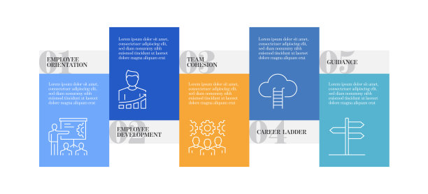 人力资源信息图表模板，元素和图标。简单的矢量信息图设计图片下载