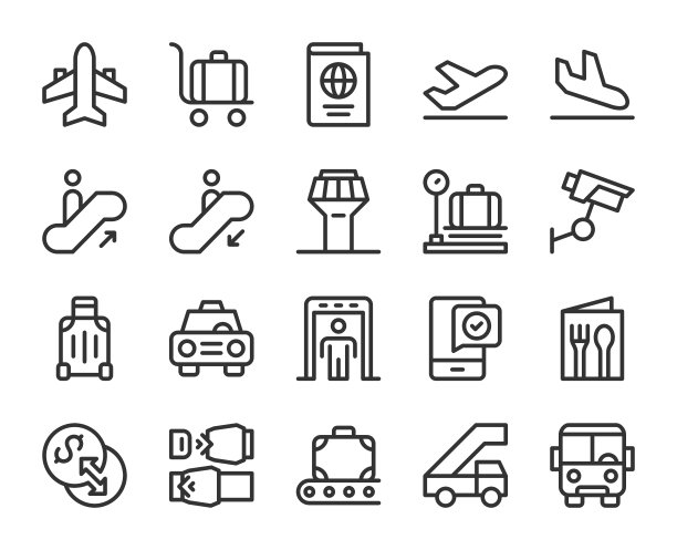 机场-线图标图片下载