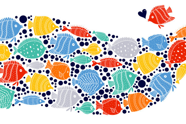 可爱的鱼。图片下载