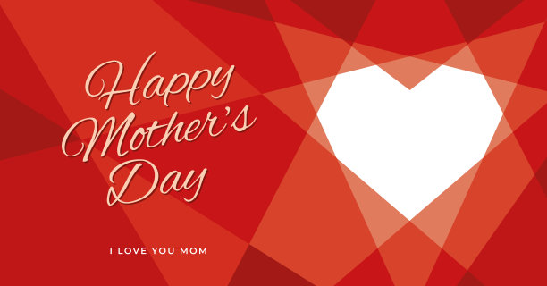 妇女节贺卡与几何的心。图片下载