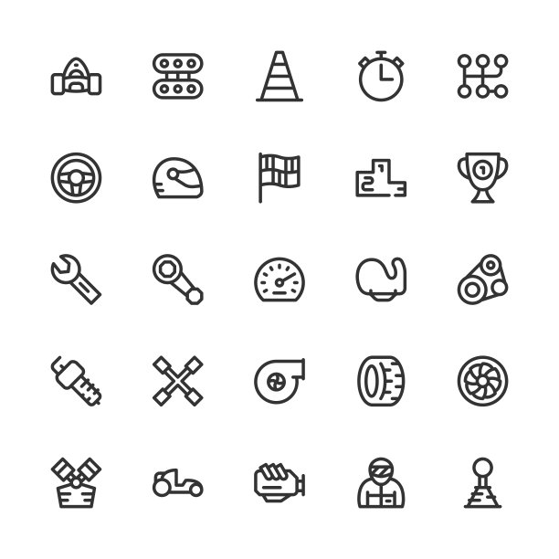 赛车图标-系列图片下载