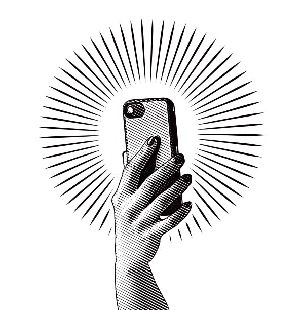 女人的手握着智能手机图片下载