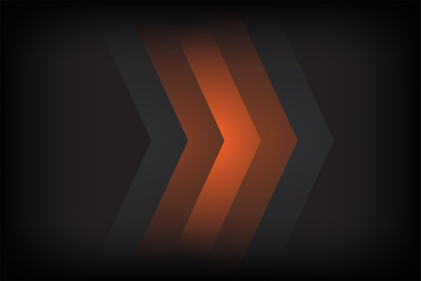 抽象现代层几何技术黄色箭头方向速度金色光未来图形插图背景图片下载