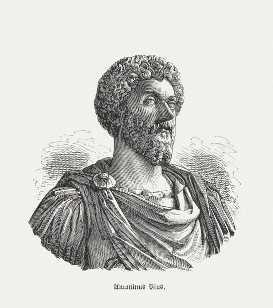 安东尼·庇护(86-161)，罗马皇帝，木刻，1893年出版图片下载