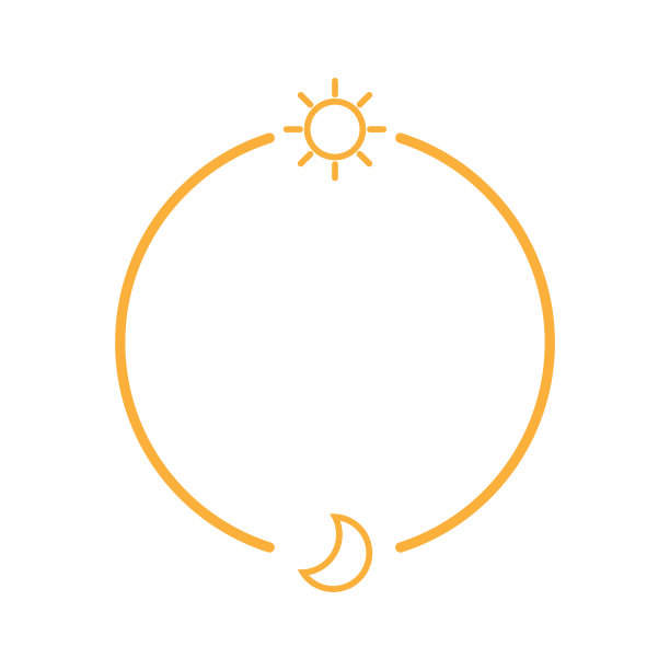 白天和黑夜。太阳、月亮图标概念图片下载