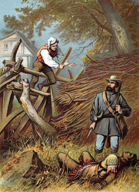 一个受伤的印度人躺在草地上图片下载