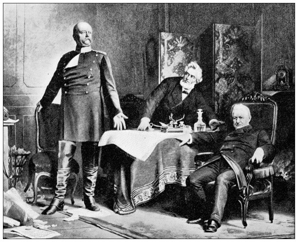 柏林和德国的古董旅行照片:奥托·冯·俾斯麦在凡尔赛图片下载