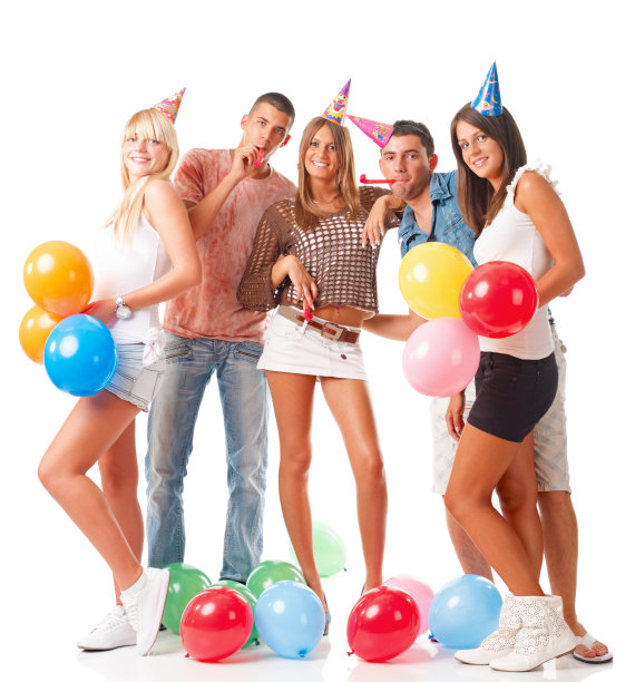 年轻人在生日聚会上图片下载