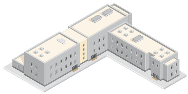 等距大学建筑。图片下载