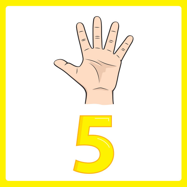 儿童早期计数教学手指图片下载