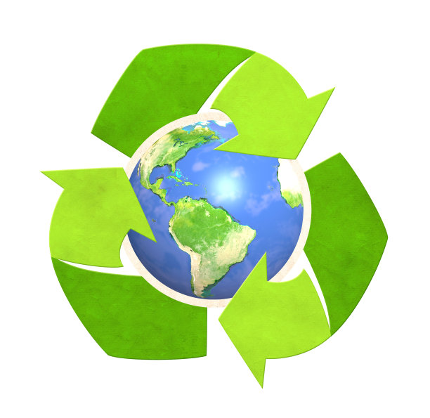 土和箭从纸中回收符号。资源再利用和再生。环保的概念图片下载