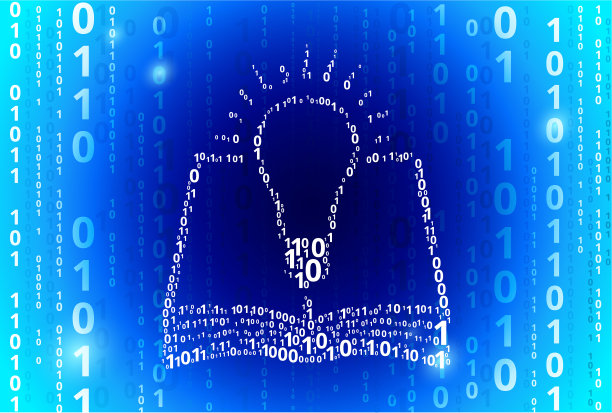 书的想法二进制代码蓝色矢量模式背景图片下载