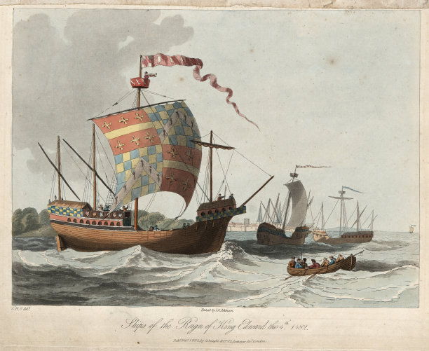 15世纪爱德华四世统治时期的中世纪船只图片下载