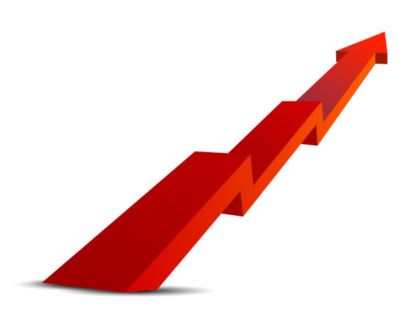 发展红色箭头图片下载