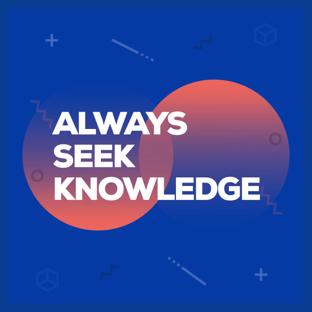 总是寻求知识。鼓舞创意动机引用海报模板。矢量排版-插图图片下载