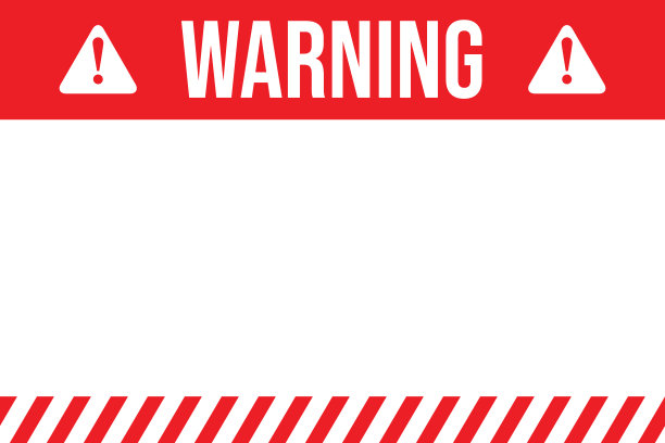 警告在一个红色标志向量插图图片下载