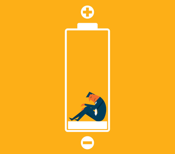 电量不足的商人图片下载