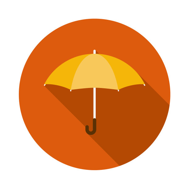 伞平设计秋季图标与侧影图片下载