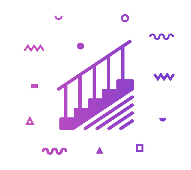 楼梯线条风格图标设计图片下载