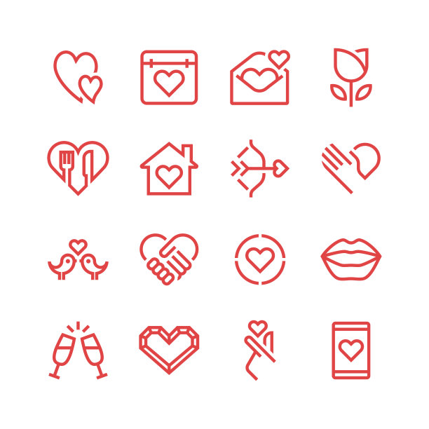 爱与情人节图标图片下载