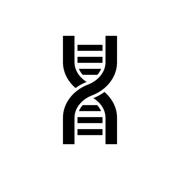 矢量图像的一个平面，孤立的图标dna标志图片下载