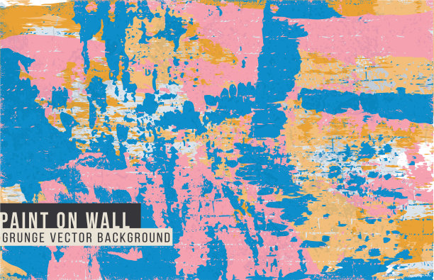 抽象垃圾漆墙- 04图片下载