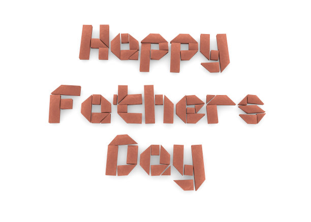父亲节快乐纸文字白色背景图片下载