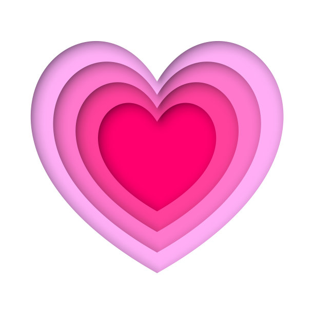 心形多层纸艺术图片下载